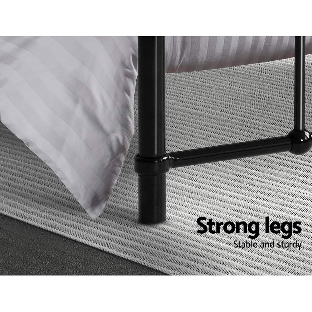 Novara Double Metal Bed Frame, Black