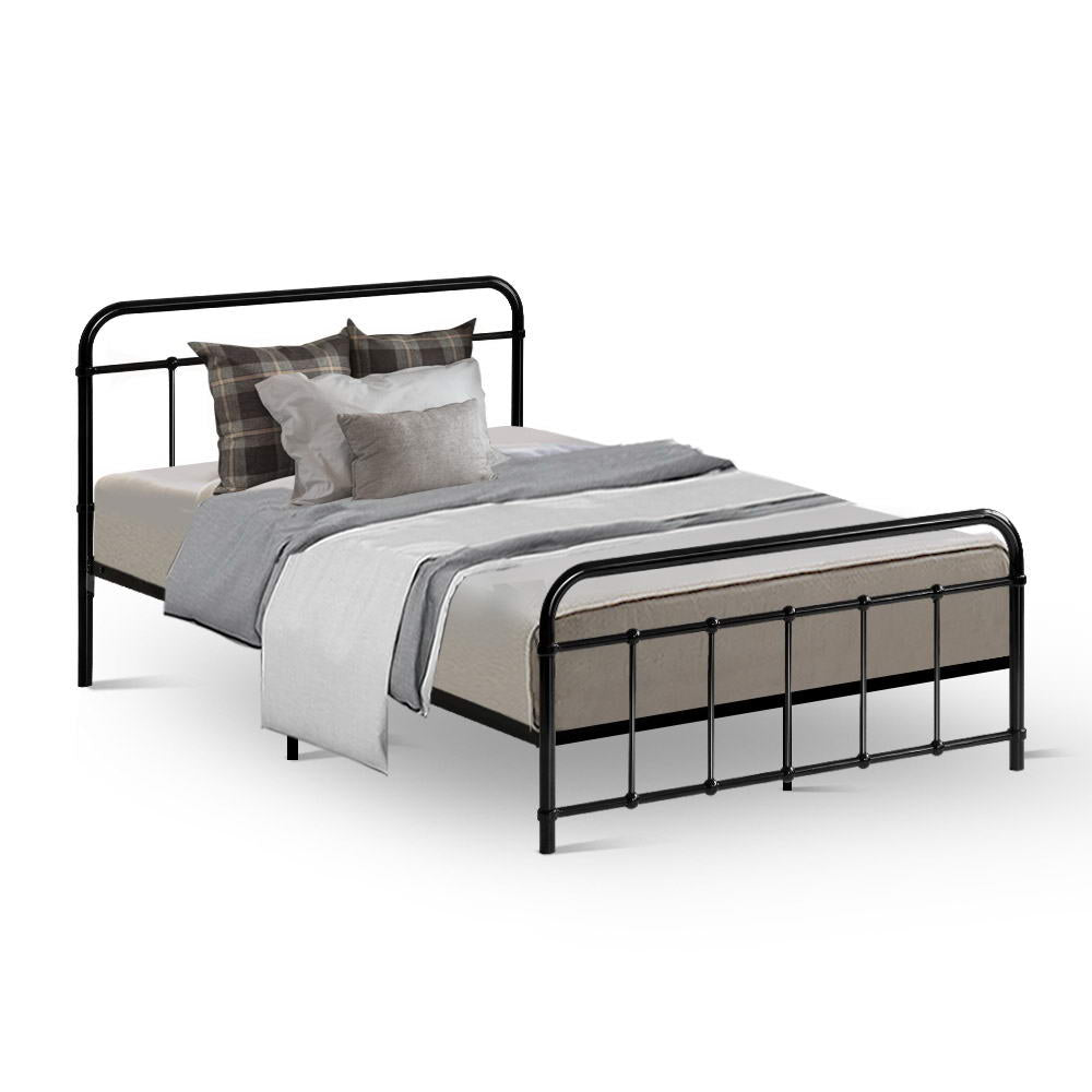 Novara King Single Metal Bed Frame, Black