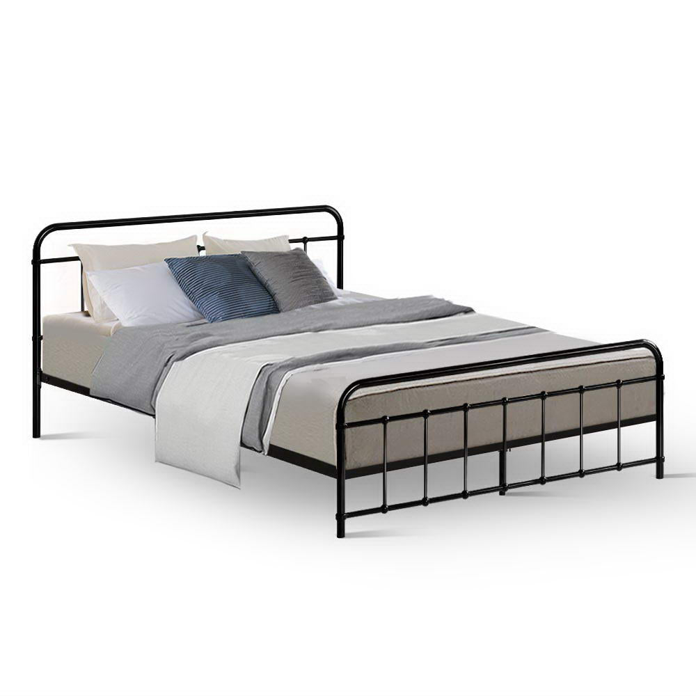 Novara Queen Metal Bed Frame, Black