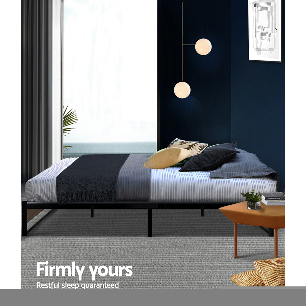 Vercelli Double Metal Bed Frame, Black