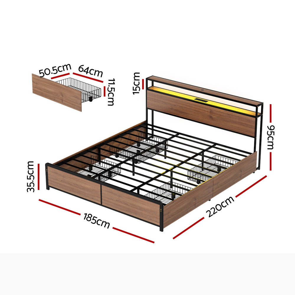 Saluzzo Metal Bed Frame