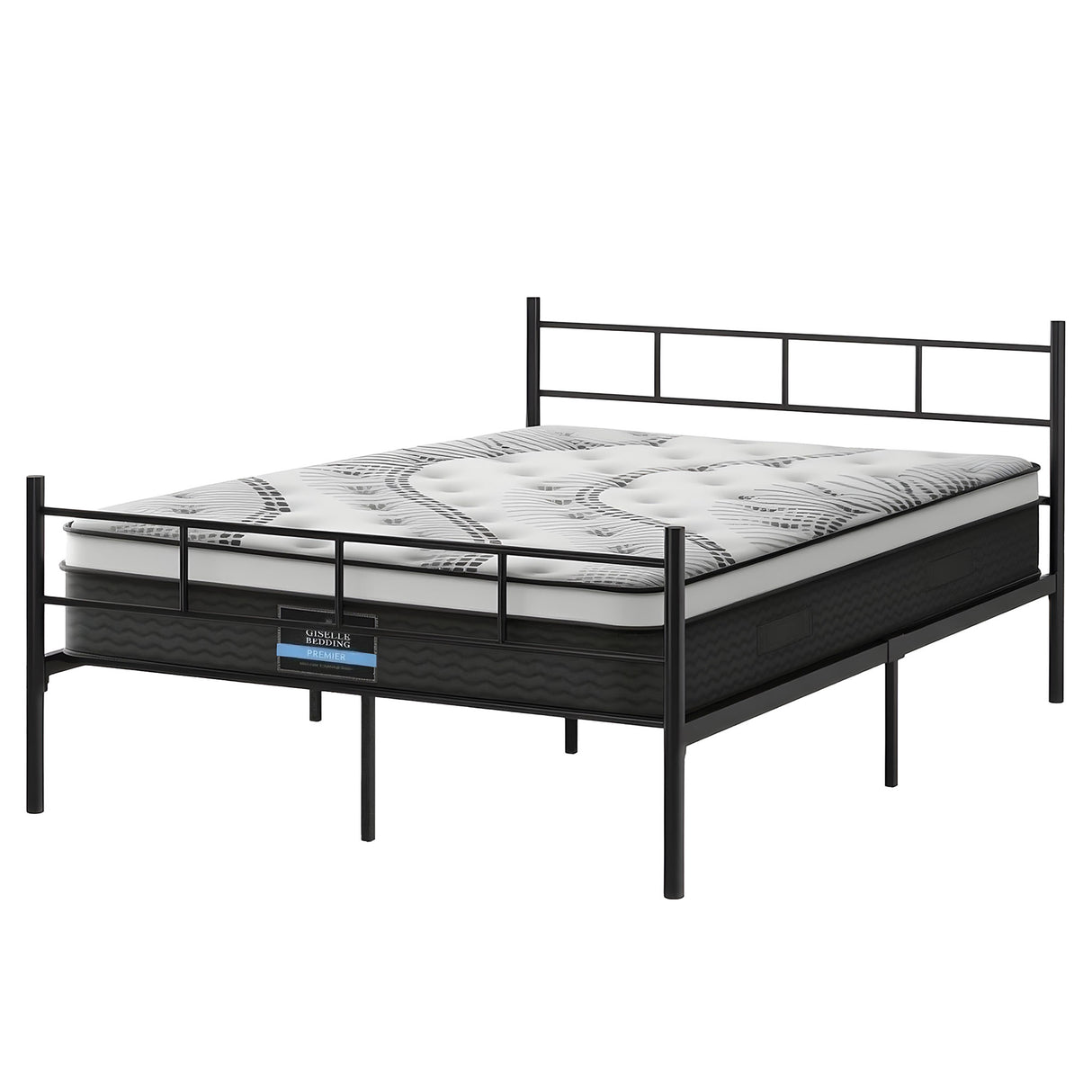 Alessandria Double Metal Bed Frame, Black