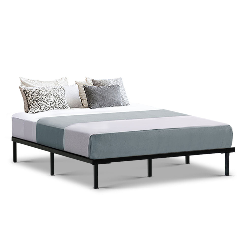 Artiss TED bed frame strong wood slat detail — Allure Home Collections