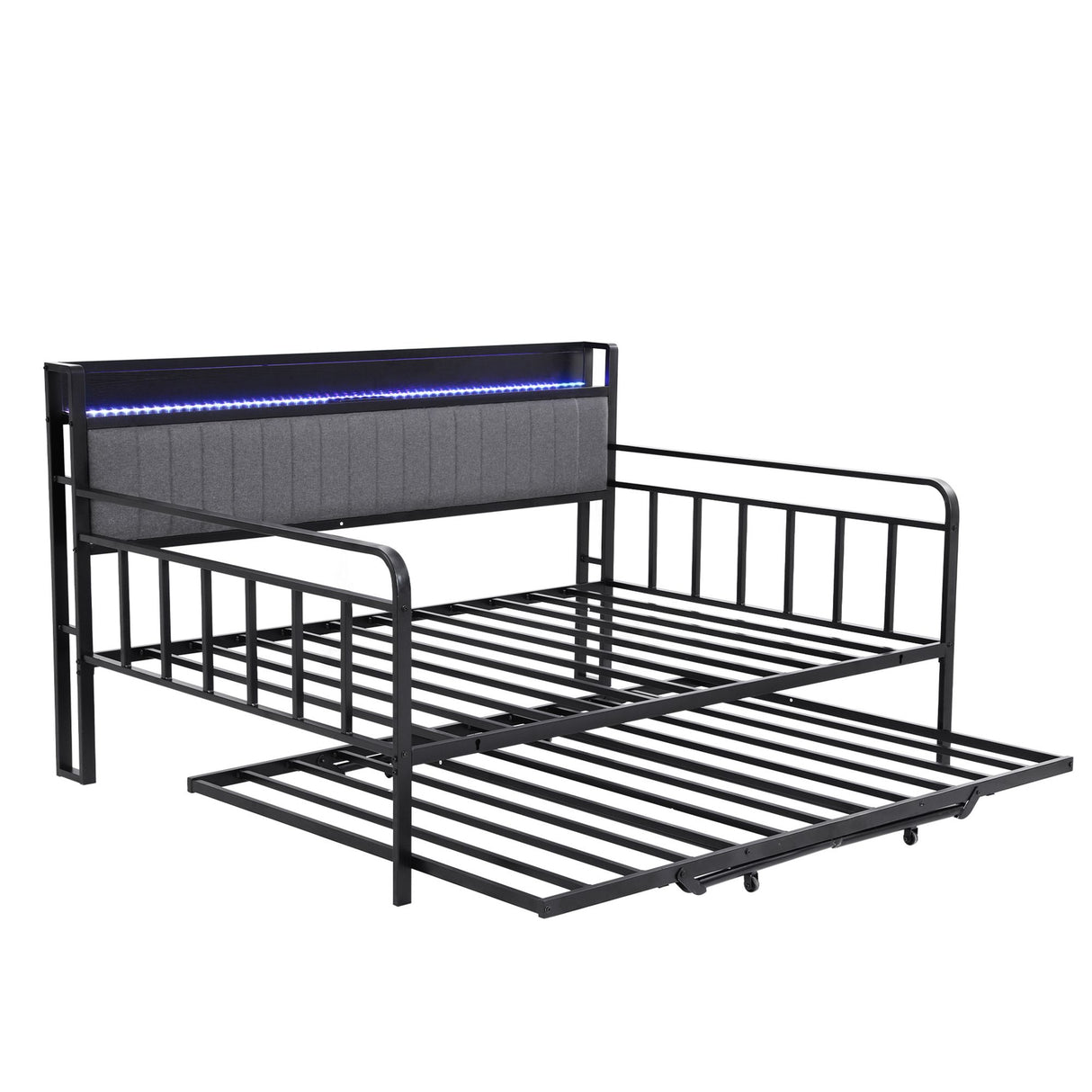 Chiavari Black Double bed frame in a modern bedroom