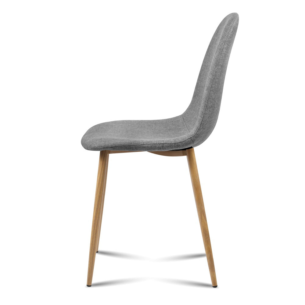 Stirling Dining Chair 4pcs, Grey Linen