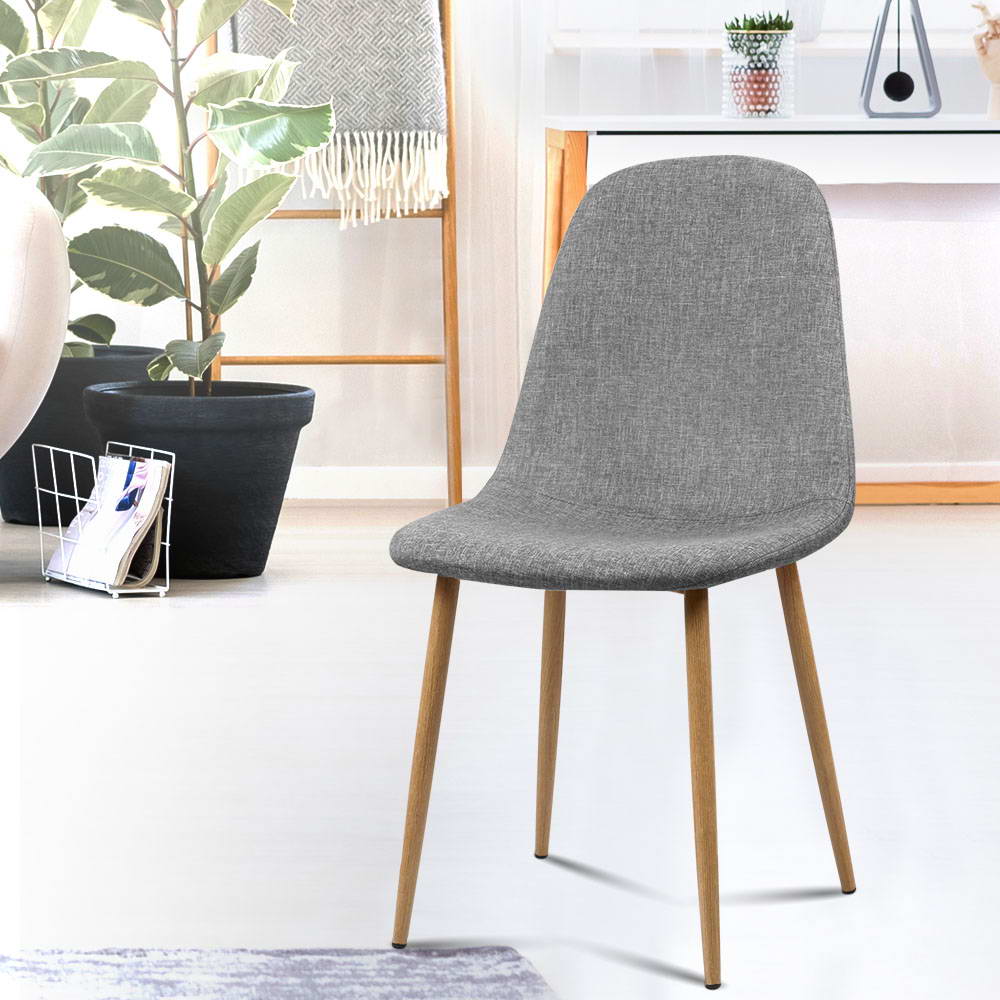 Stirling Dining Chair 4pcs, Grey Linen