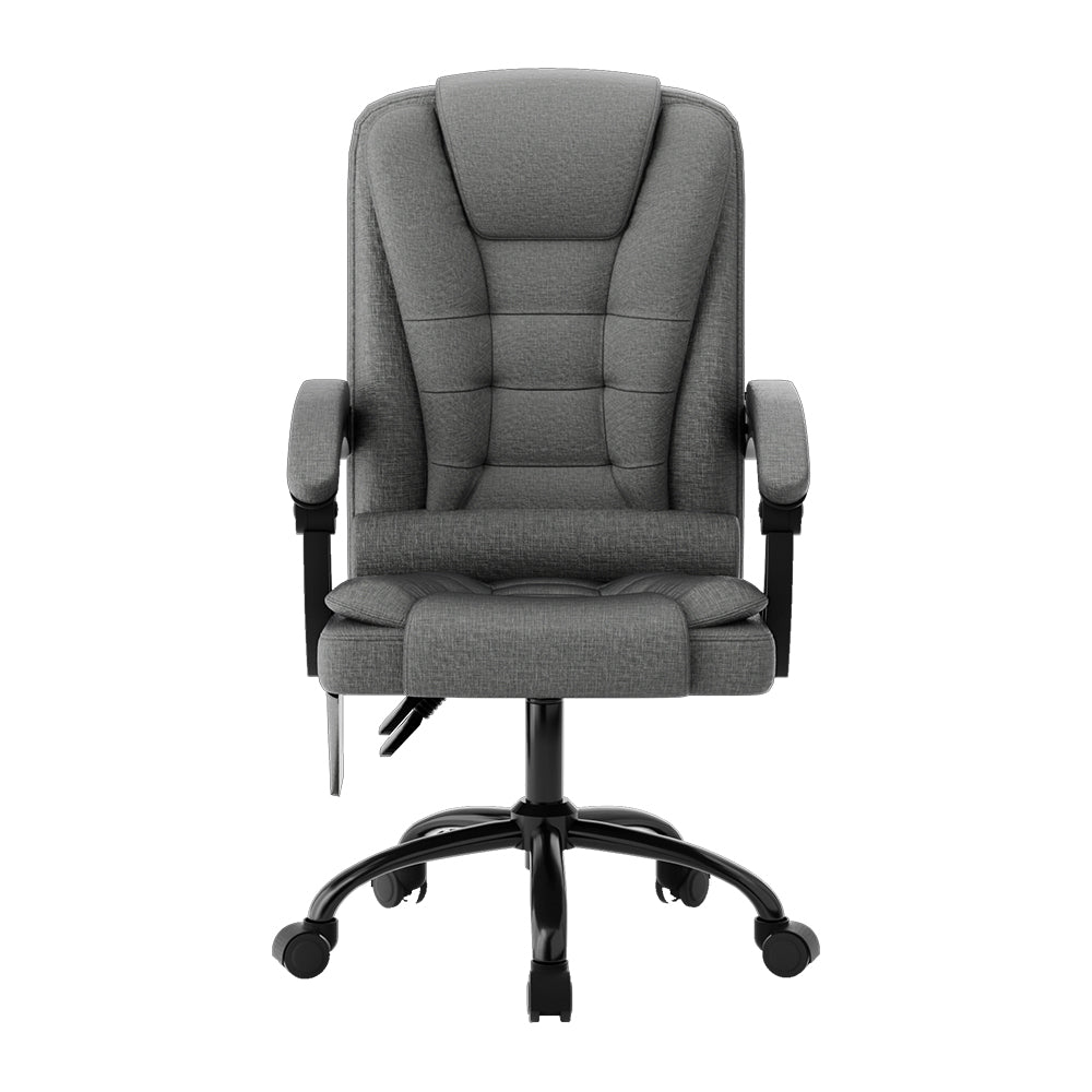 Artiss 2-Point Massage Office Chair — Black Fabric — Allure Home Collections