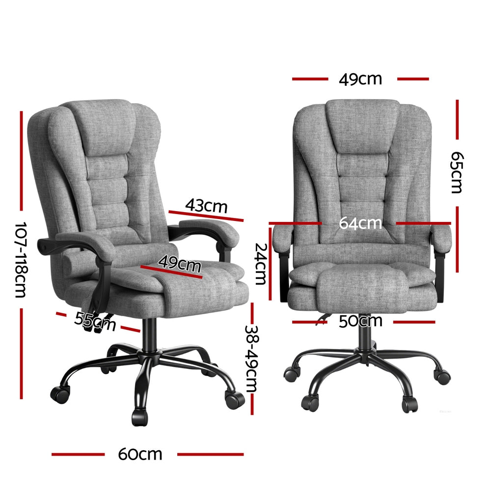 Cowaramup grey linen massage office chair