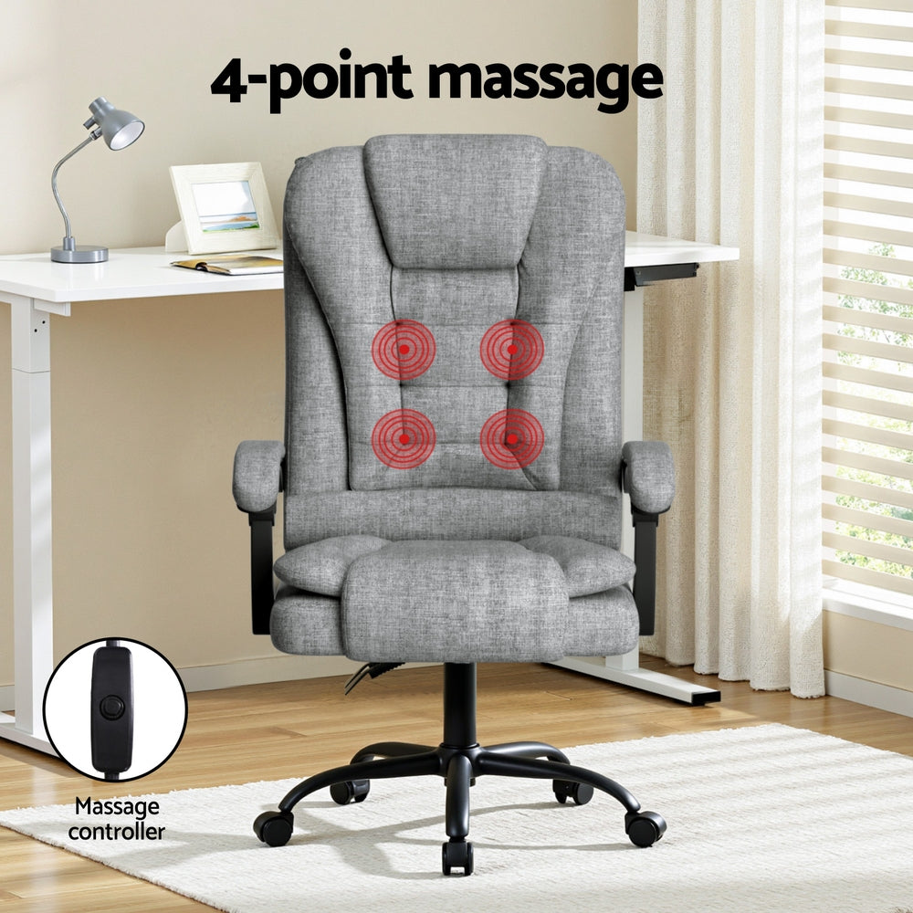 Cowaramup grey linen massage office chair