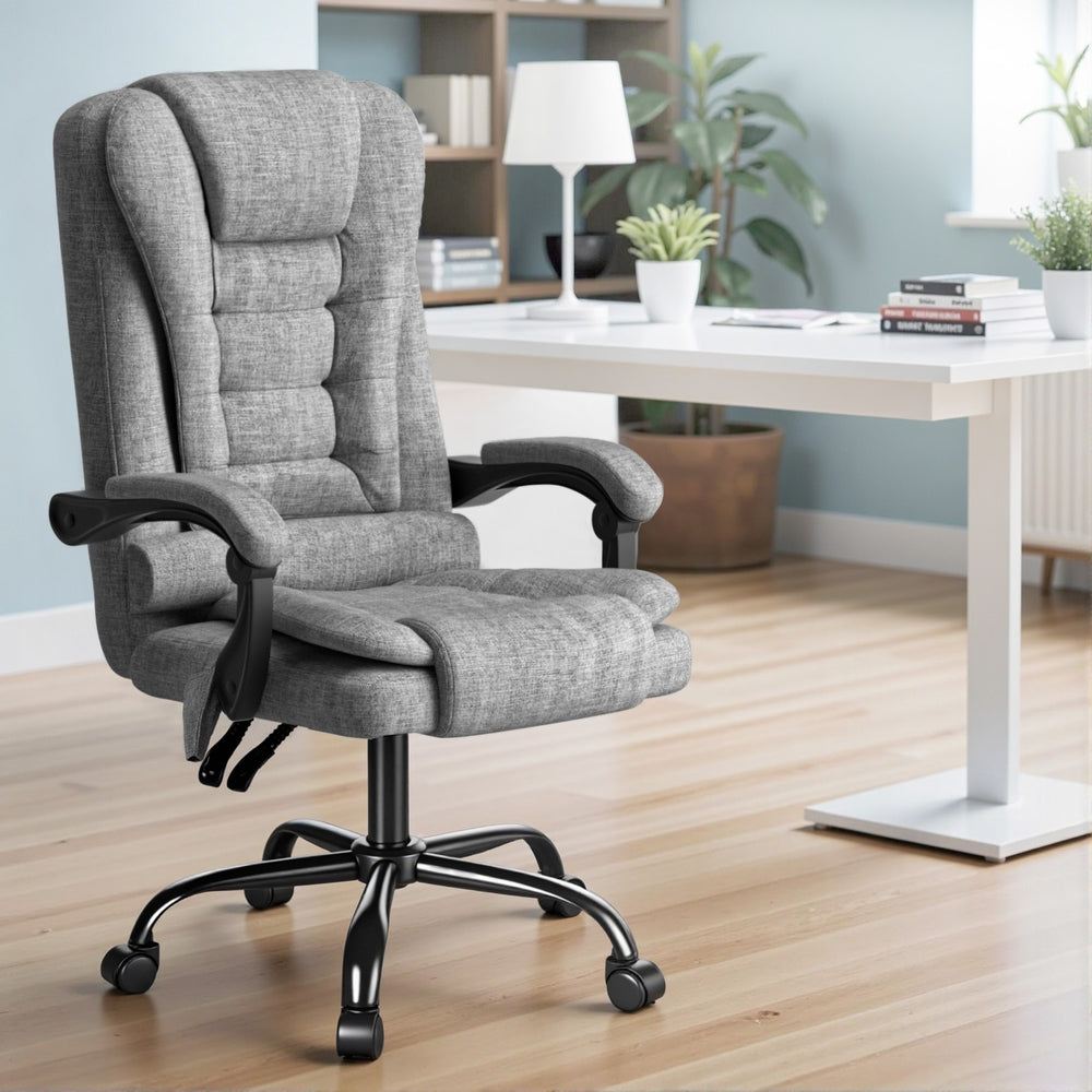 Cowaramup grey linen massage office chair
