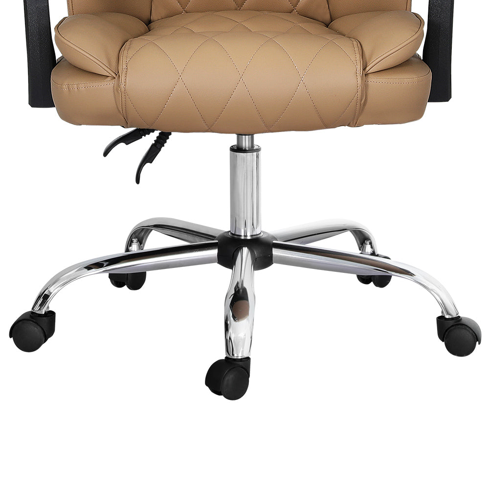 Fremantle espresso PU leather executive office chair in a home office