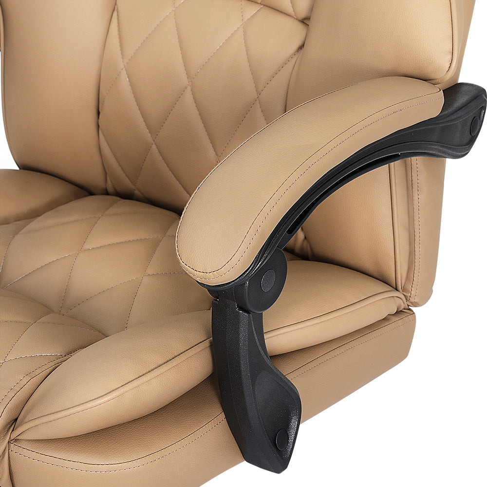 Fremantle espresso PU leather executive office chair in a home office
