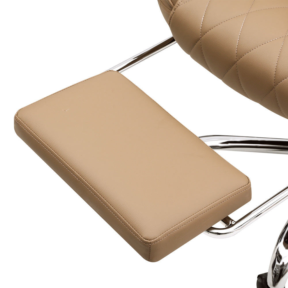 Fremantle espresso PU leather executive office chair with footrest in a home office