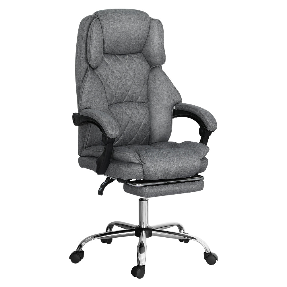 Fremantle grey executive office chair with footrest in a home office