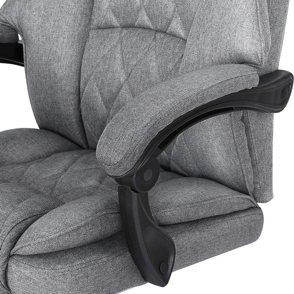 Fremantle grey executive office chair with footrest in a home office
