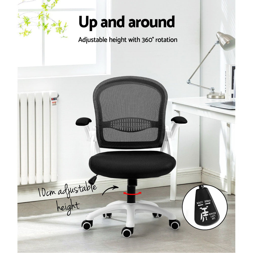 Artiss Mid-Back Mesh Office Chair Black Plywood Frame — Allure Home Collections