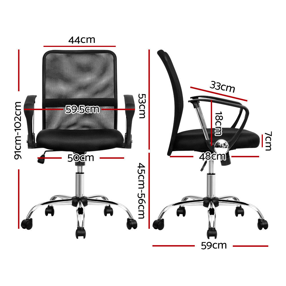 Carnarvon black mesh office chair
