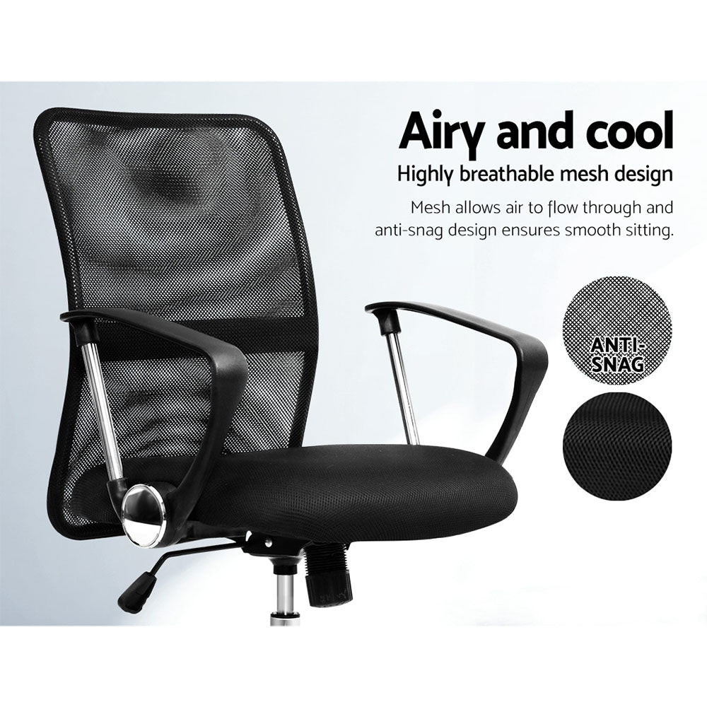 Carnarvon black mesh office chair