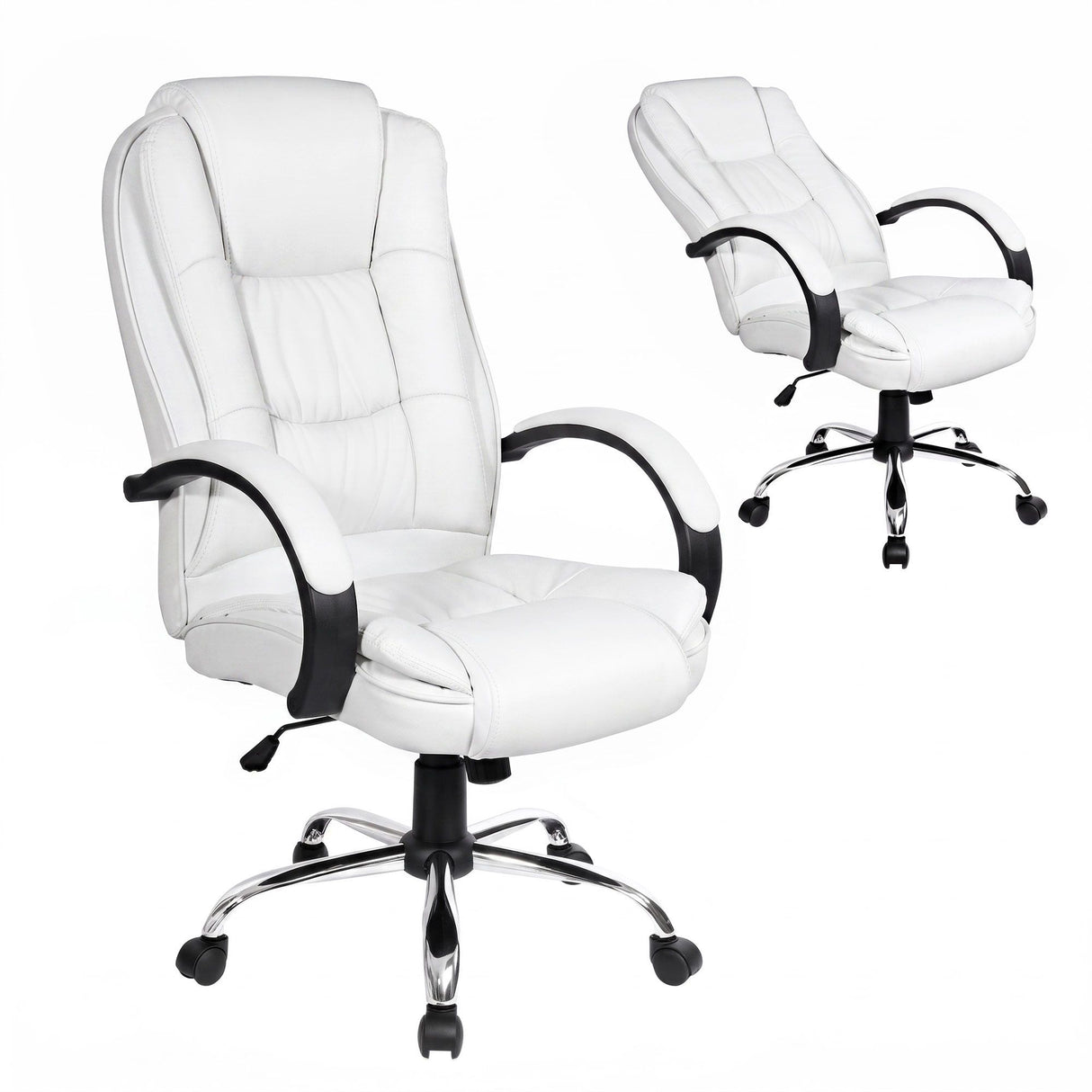 Margaret River white faux leather executive office chair