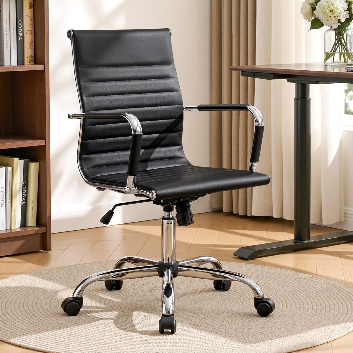 Sorrento Quay black faux leather executive office chair, view 10