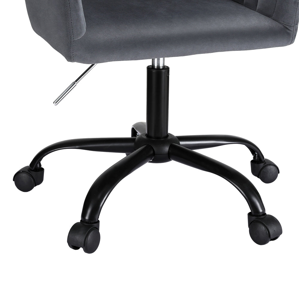 Artiss Dark Grey Velvet Mid-Back Office Chair Dual-Padded Seat — Allure Home Collections