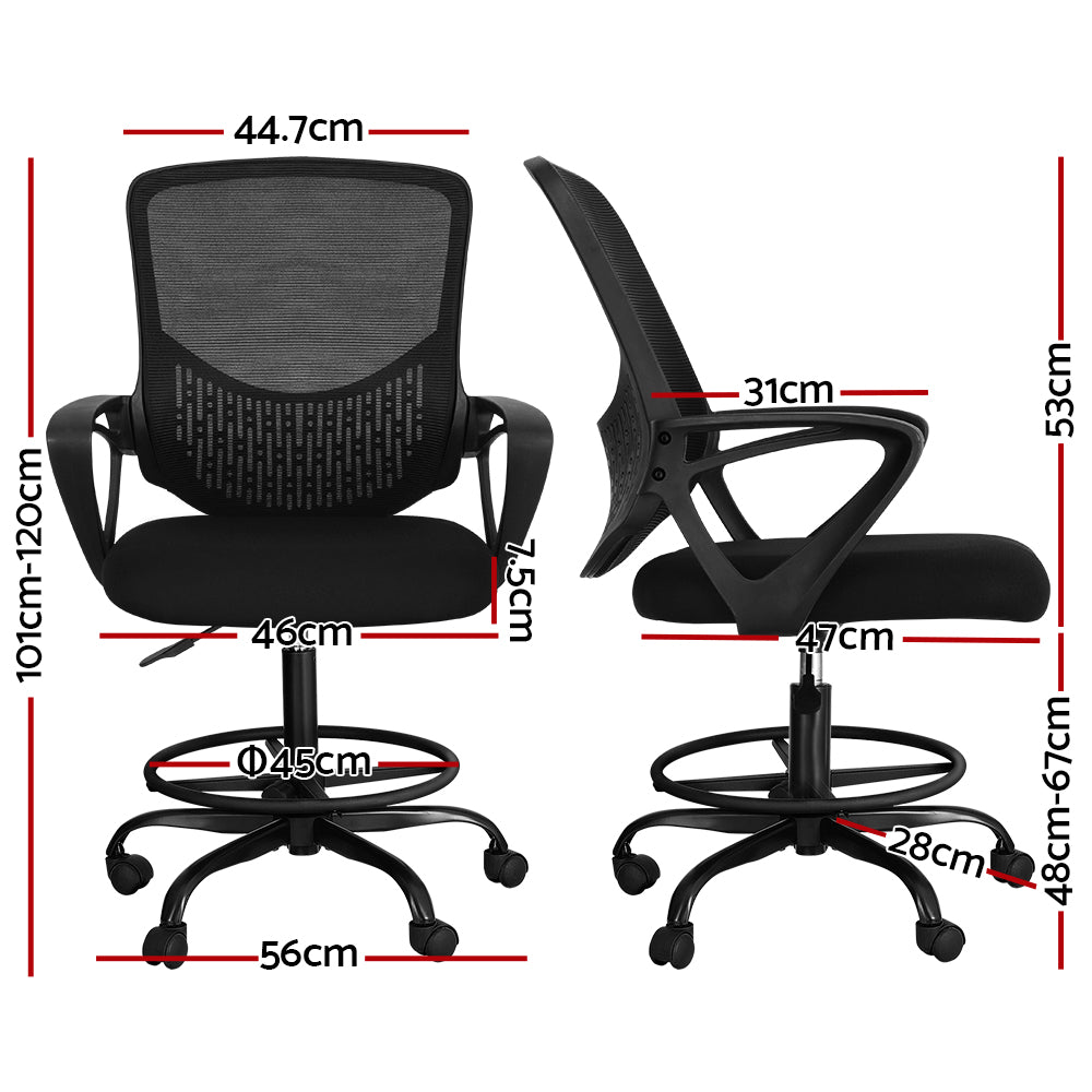 Artiss Adjustable Mesh Drafting Stool for Standing Desks and Creative Studios — Allure Home Collections