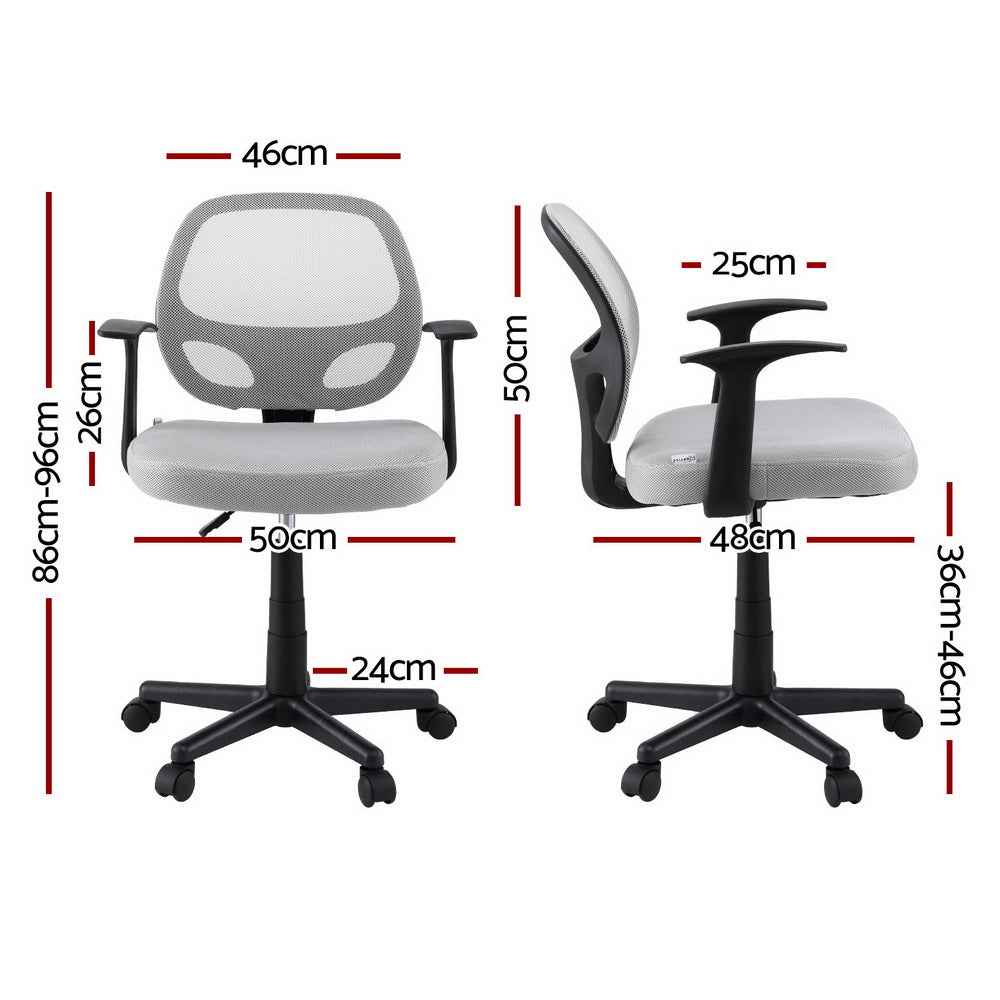 Subiaco grey mid back mesh office chair in a home office