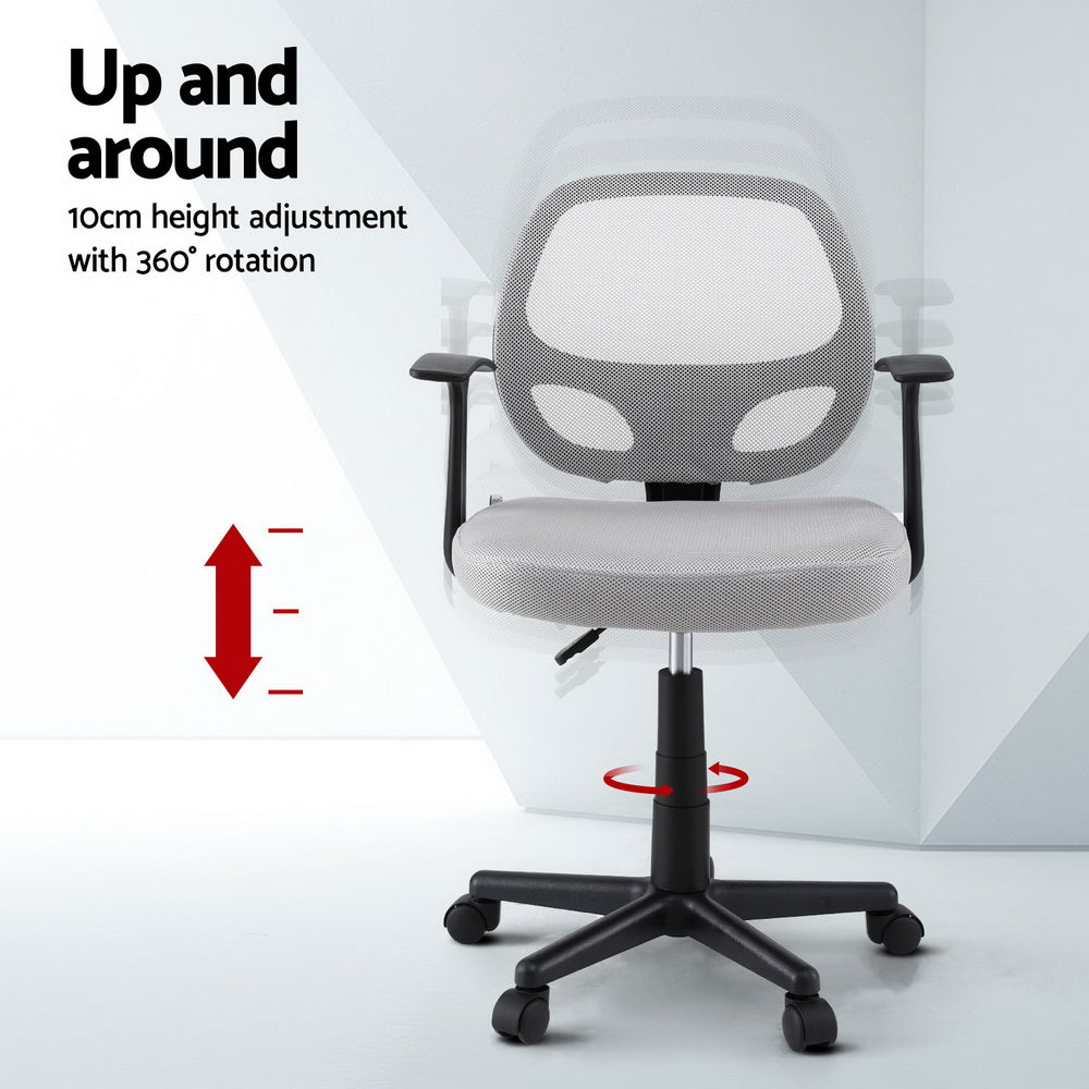Subiaco grey mid back mesh office chair in a home office