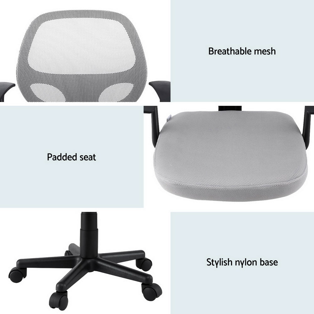 Subiaco grey mid back mesh office chair in a home office