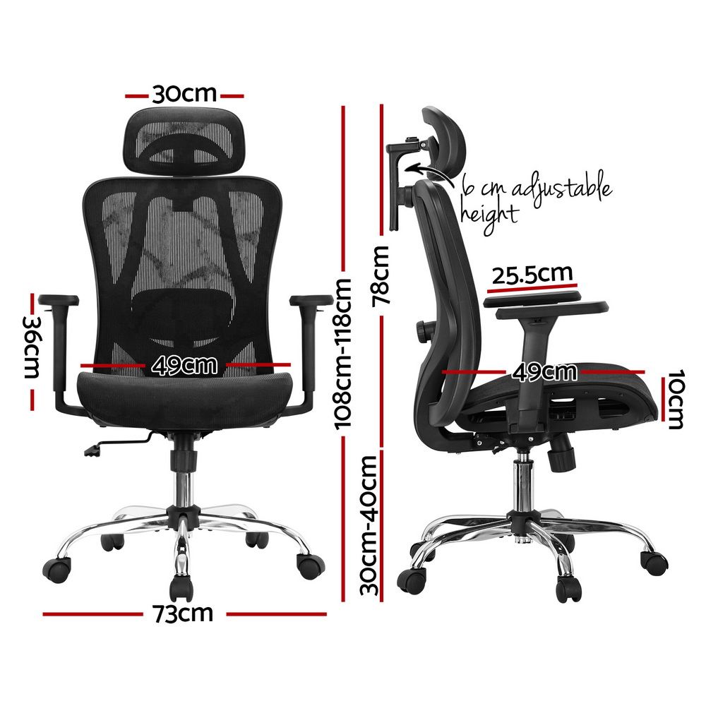 Denham black mesh ergonomic office chair