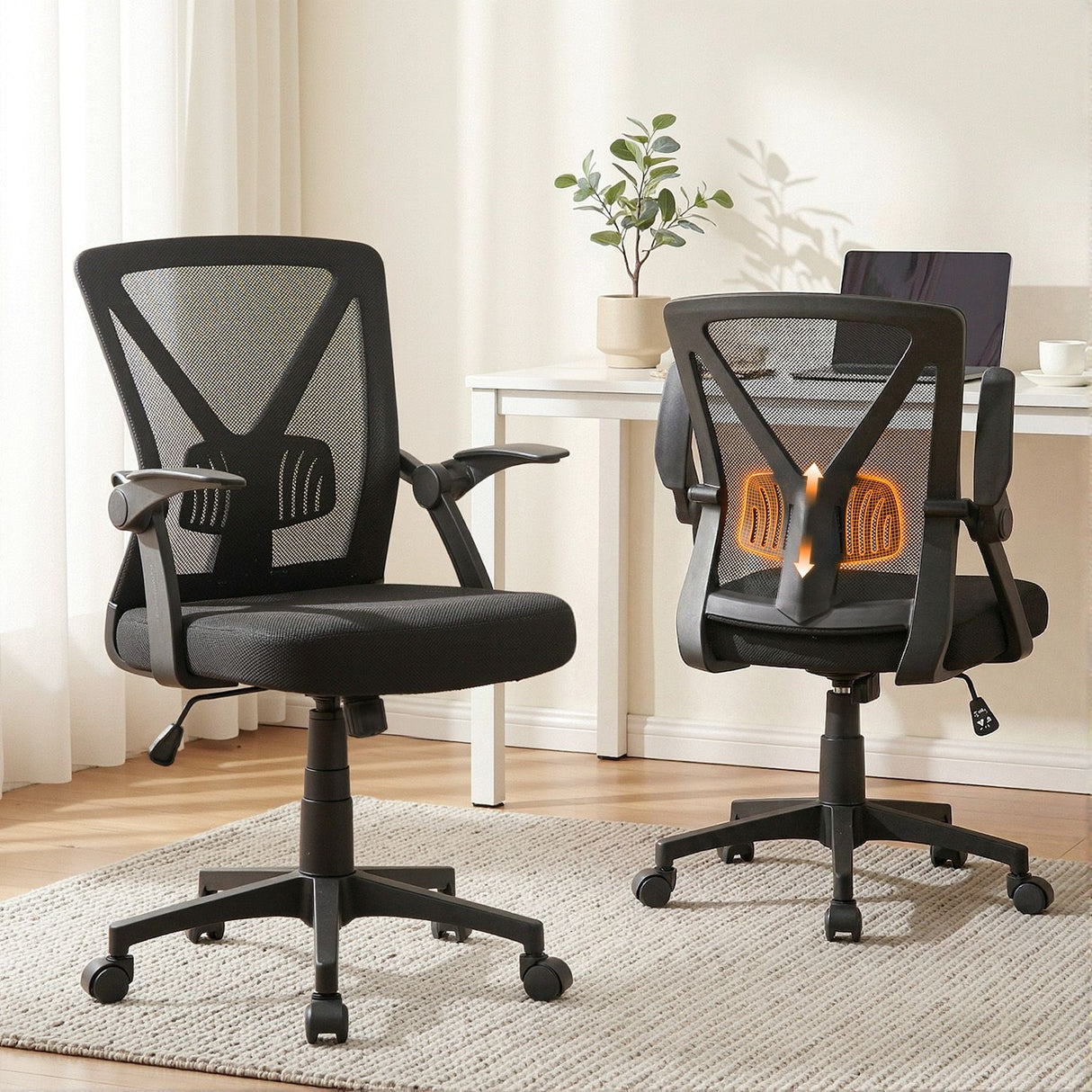 Bunbury black mesh ergonomic office chair for the home office