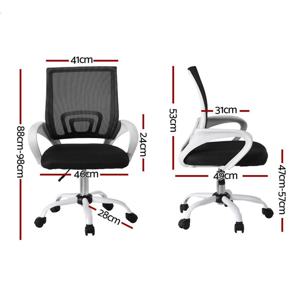 Kinross white mesh office chair, view 2