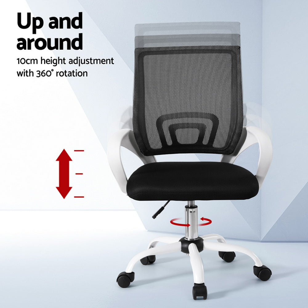 Kinross white mesh office chair, view 4