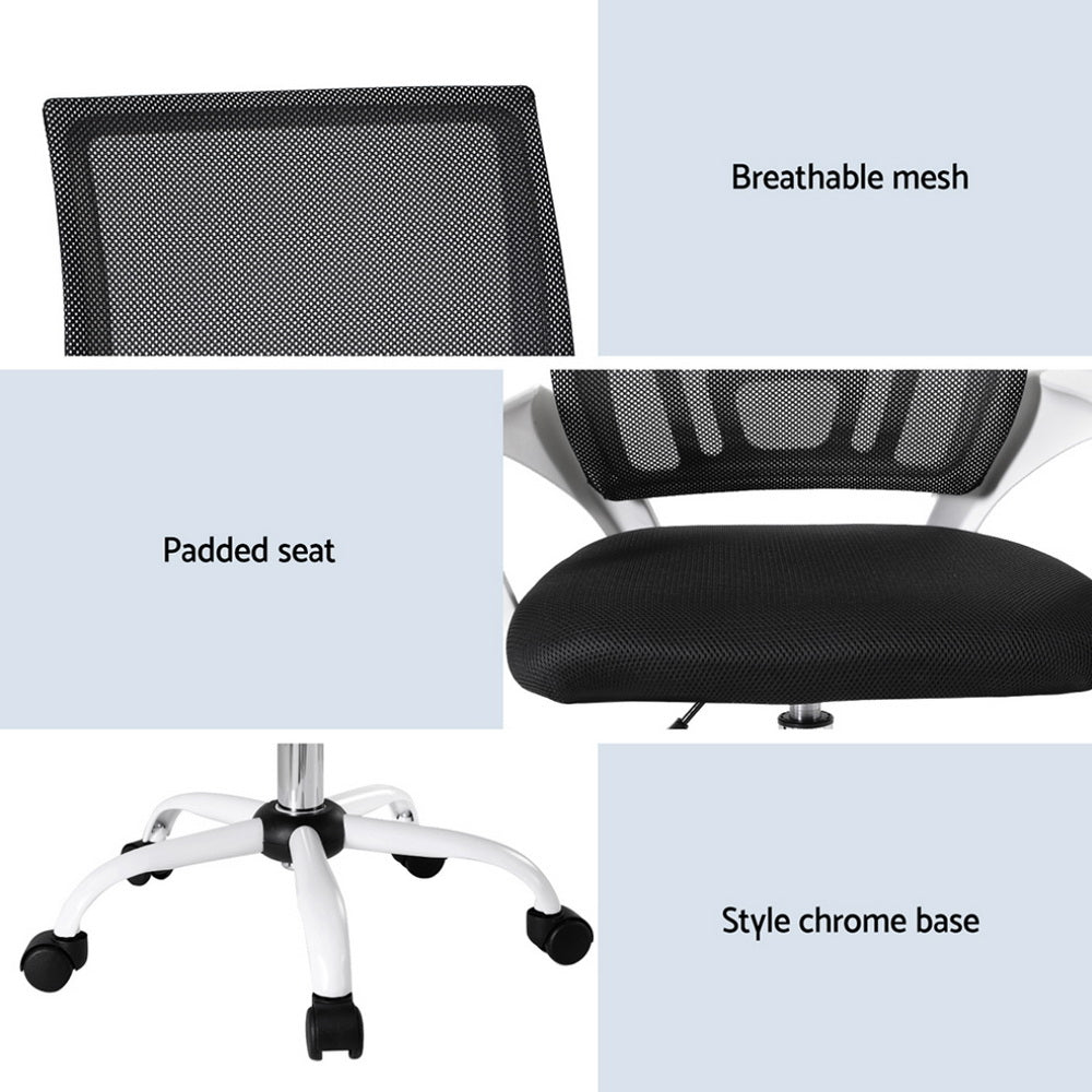 Kinross white mesh office chair, view 6