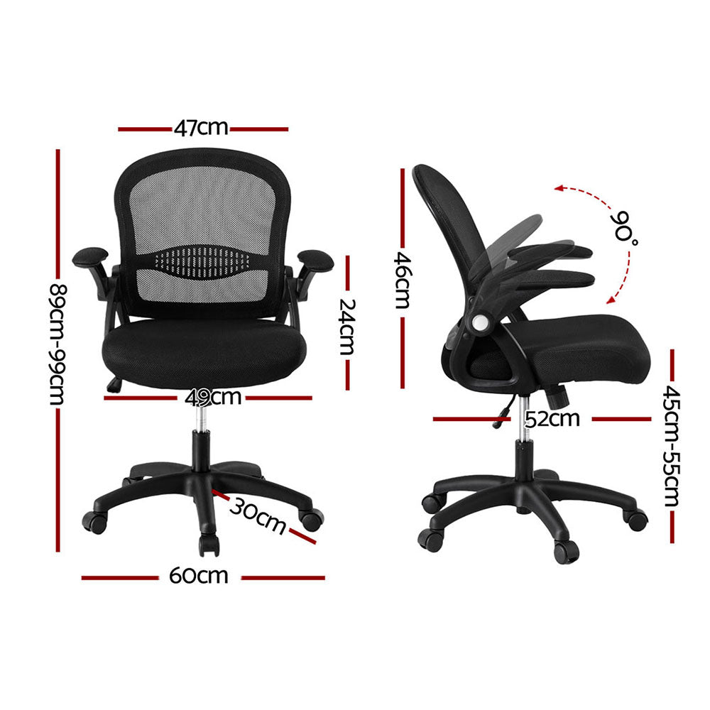 Burns Beach black mesh office chair pair, view 2