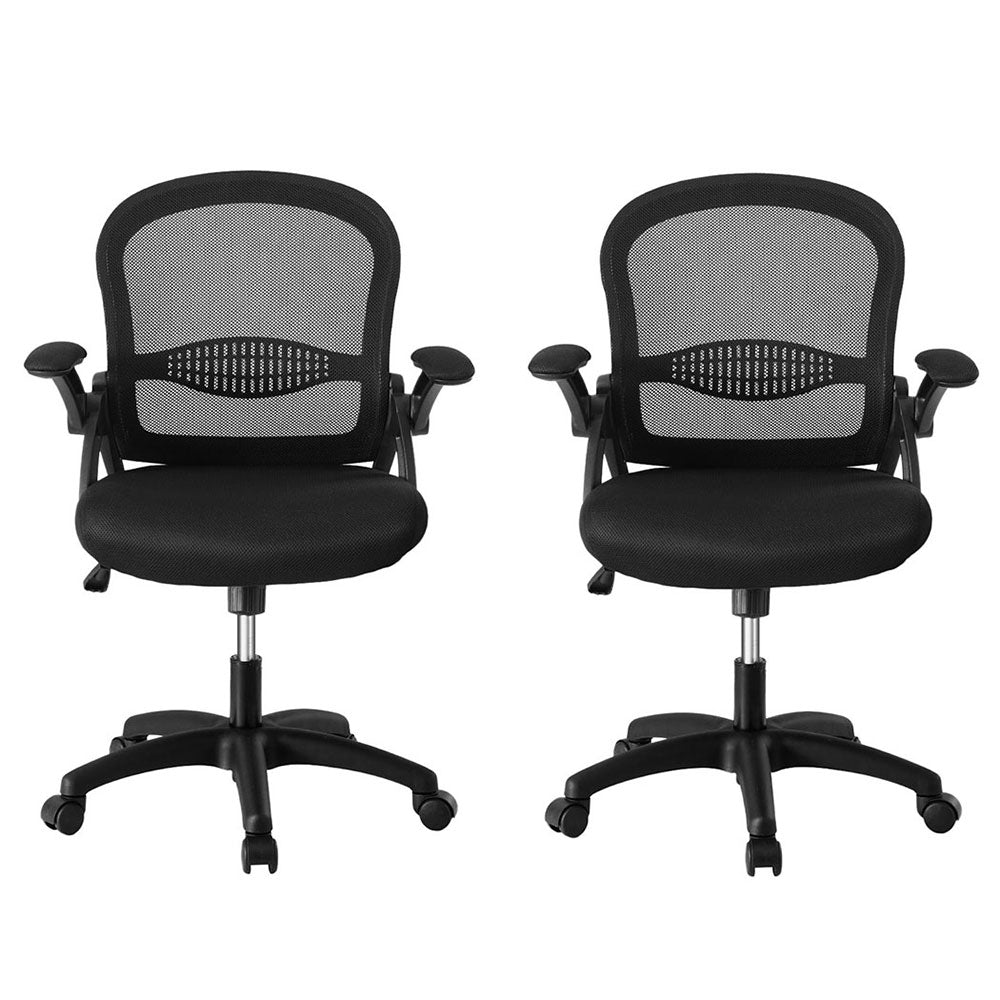 Burns Beach black mesh office chair pair, view 3