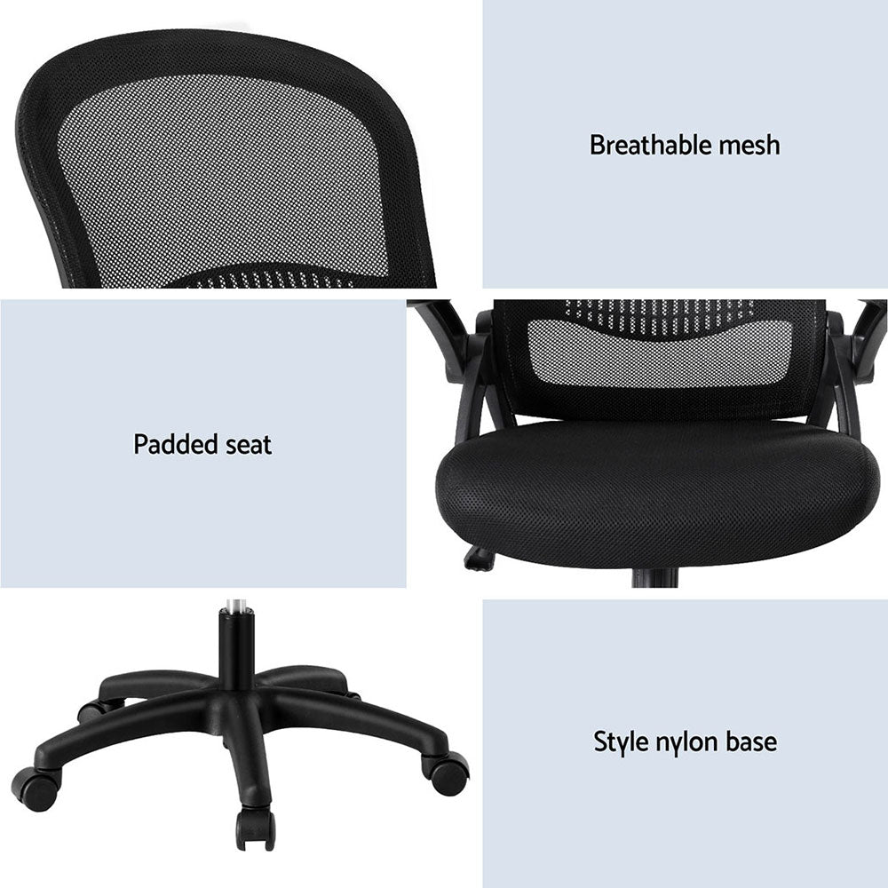 Burns Beach black mesh office chair pair, view 6