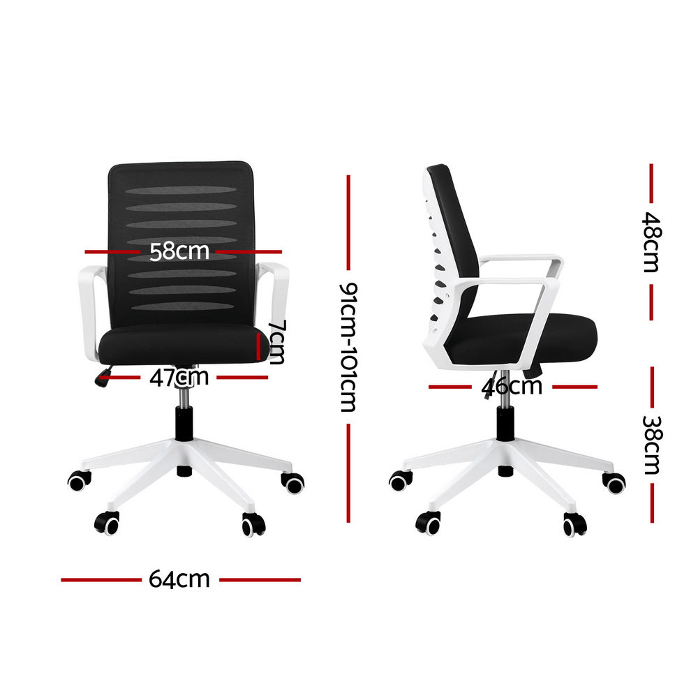 Capel black and white ergonomic mesh office chair