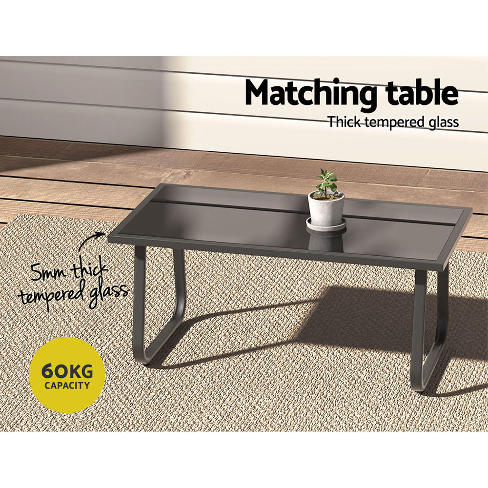Urangan 4 Piece Sofa Set, Black