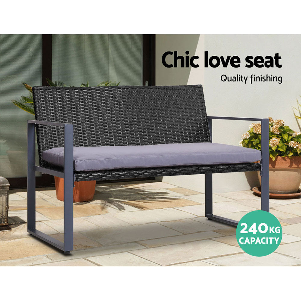 Townsville 4 Piece Sofa Set with Storage Cover, Black