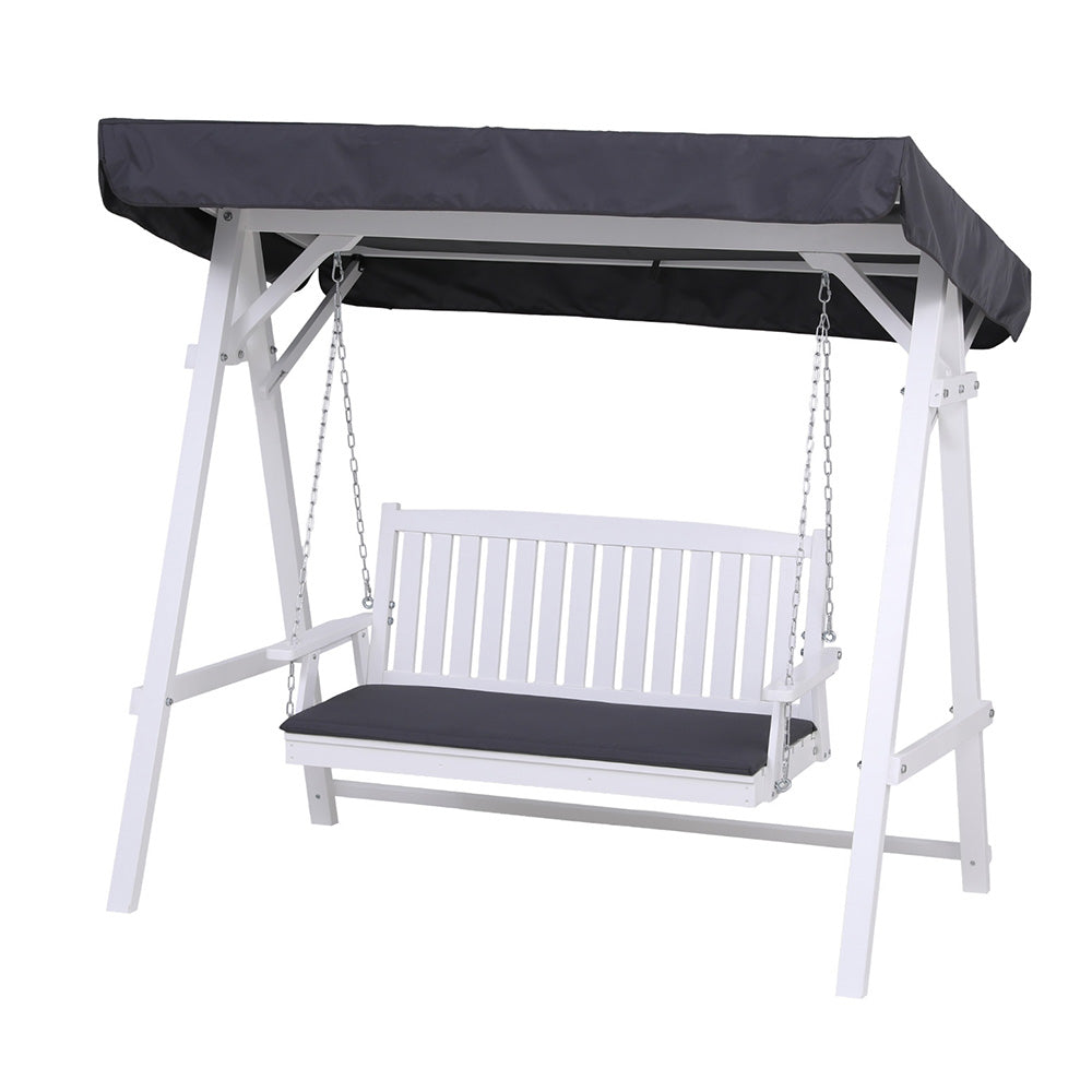 Congo Swing Chair with Canopy White