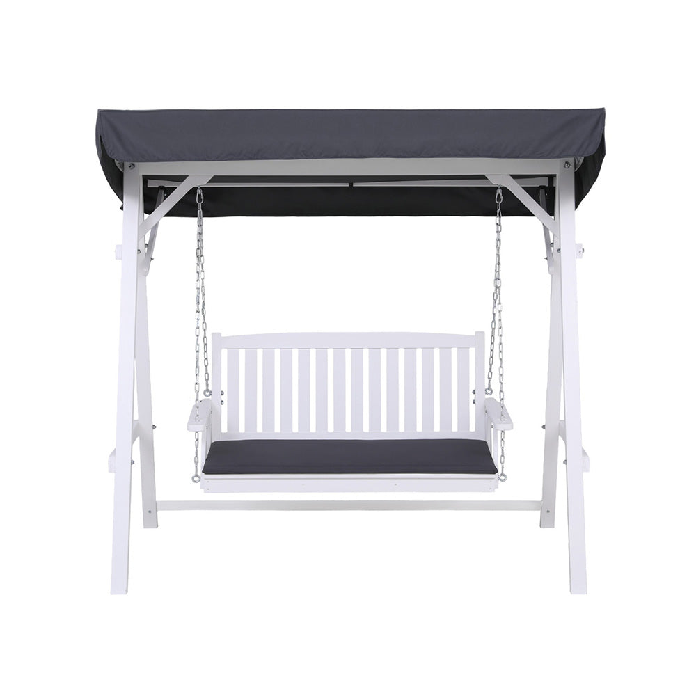 Congo Swing Chair with Canopy White