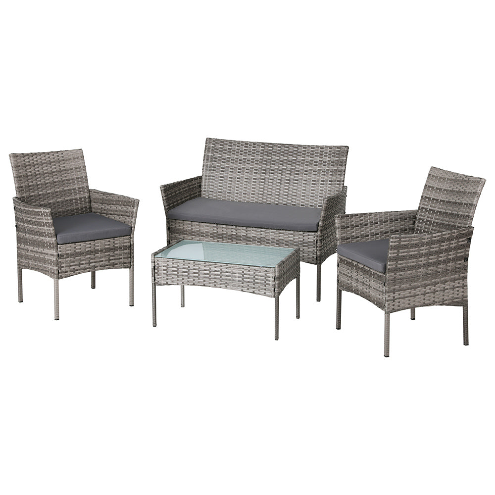 Woody Point 4 Piece Outdoor Sofa Set, Grey