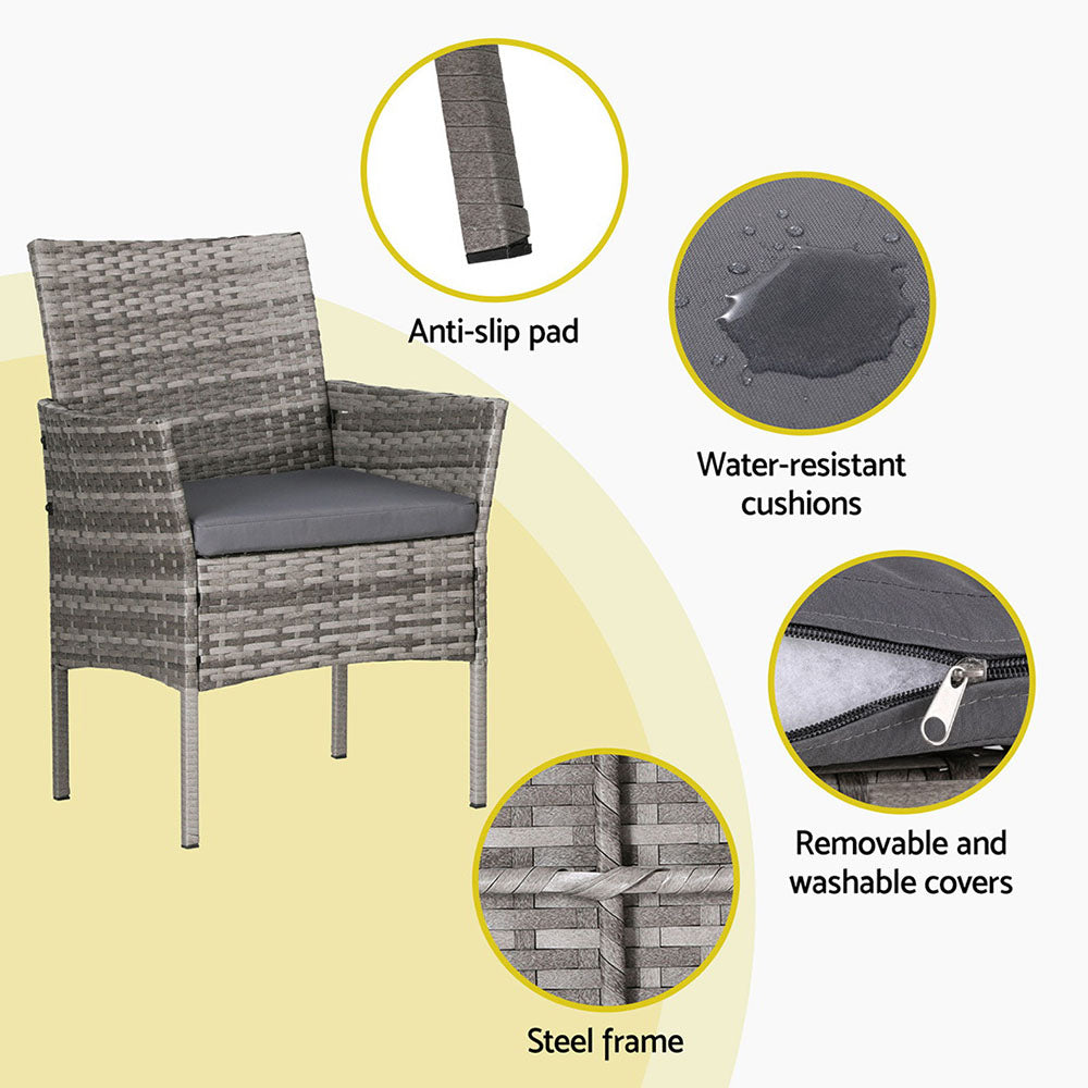Woody Point 4 Piece Outdoor Sofa Set, Grey