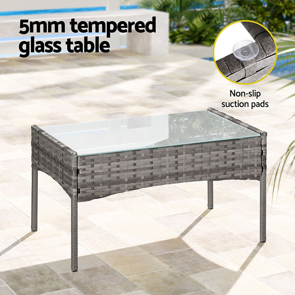 Woody Point 4 Piece Outdoor Sofa Set, Grey