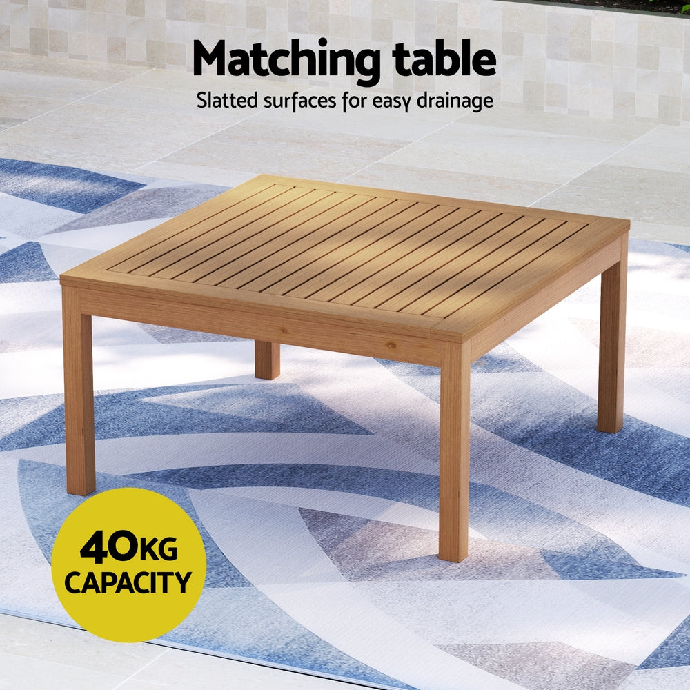Biggera 5 Piece Outdoor Corner Lounge Set, Oak Timber