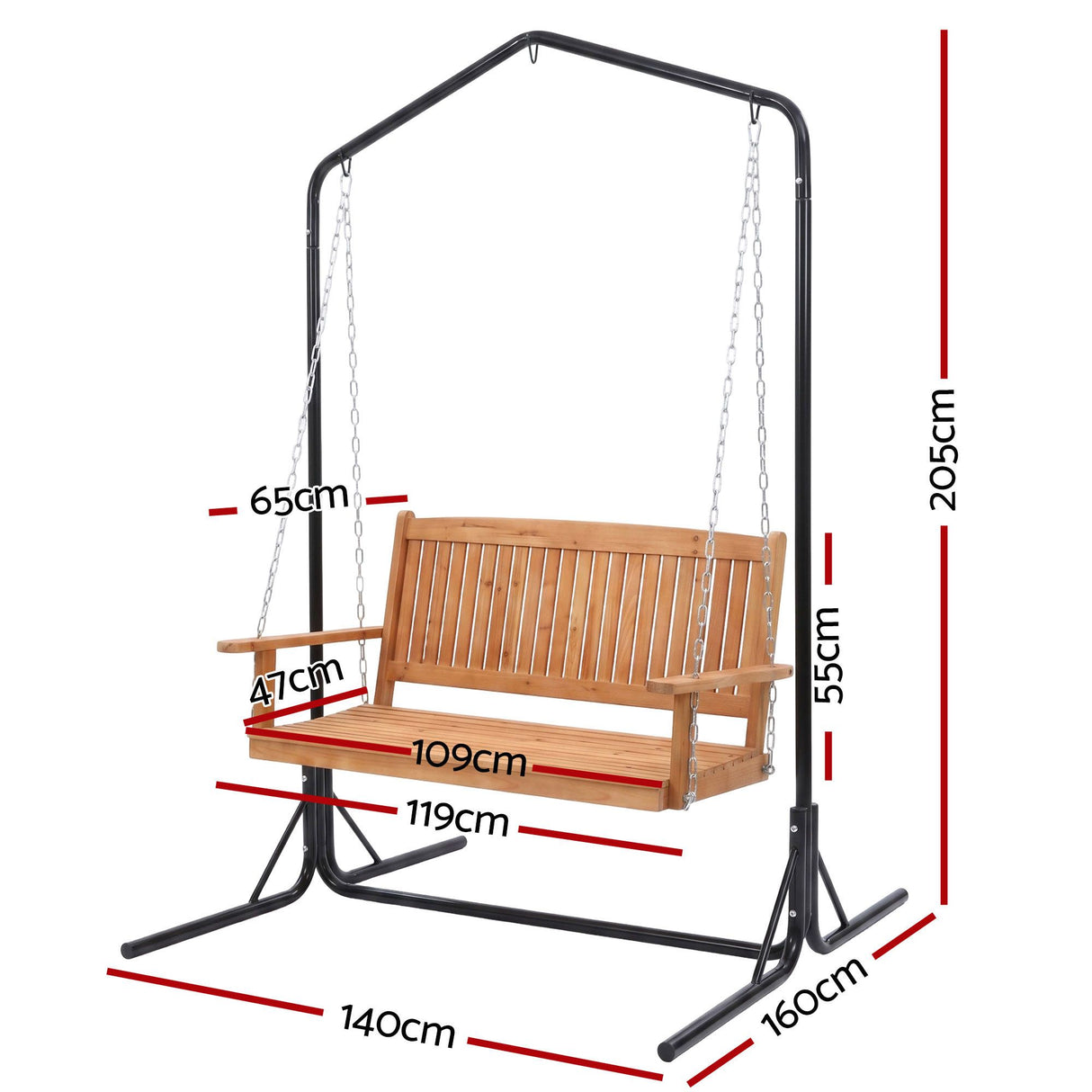 Rosedale Swing Chair with Stand Teak