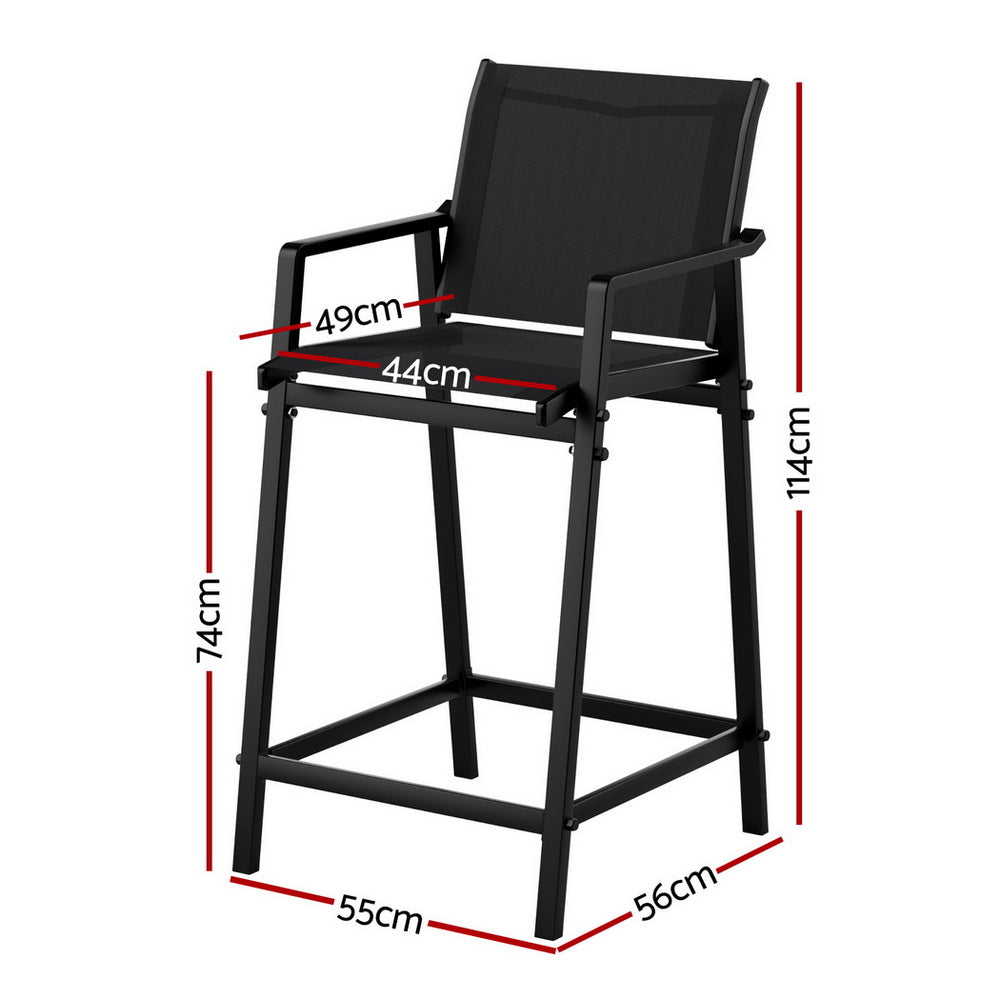 Fingal Bay Outdoor Bar Stool Black 2