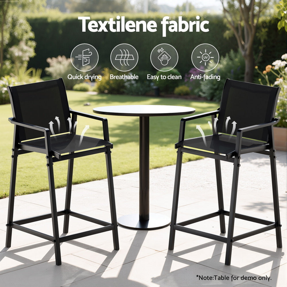 Fingal Bay Outdoor Bar Stool Black 5