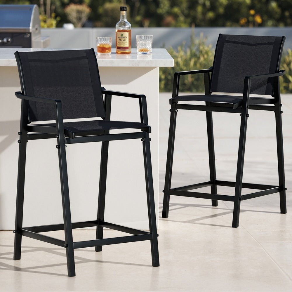 Fingal Bay Outdoor Bar Stool Black 7